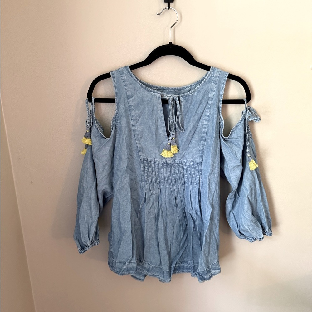 REBECCA MINKOFF - Women’s Chambray Blouse - Size M - Picture 1 of 5
